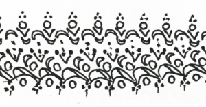 black ink pattern repetition doodle called Ooberdoodle